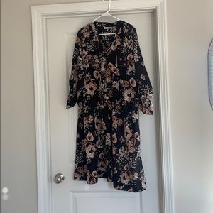 Black and floral dress